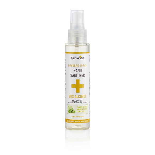 Spray-sanitizer intensiv pentru mâini sanwise, 100 ml