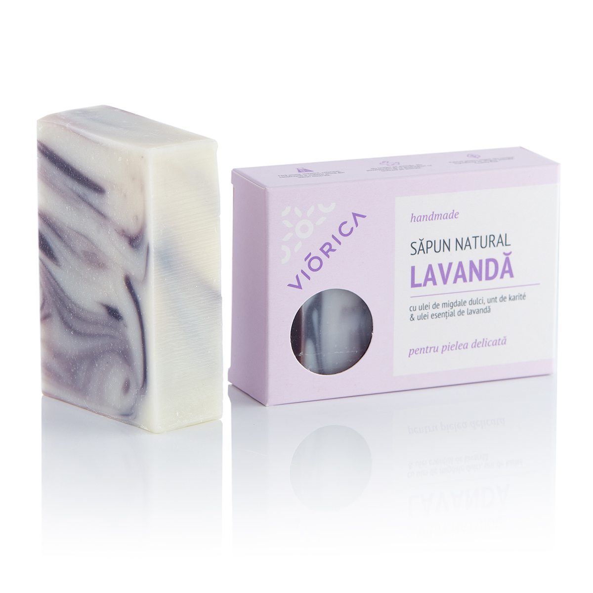 Săpun natural handmade lavandă pentru piele delicată viorica, 105 gr
