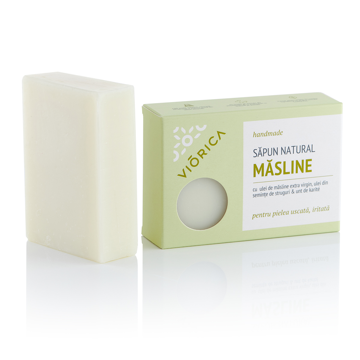 Săpun natural handmade măsline pentru piele uscată, iritată ,viorica, 105 gr